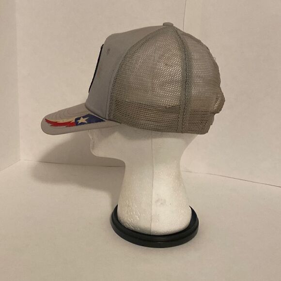 Vintage 80s Air Force Fighter Jet flying Mesh Embroidered Snapback Trucker Hat T - Picture 2 of 7